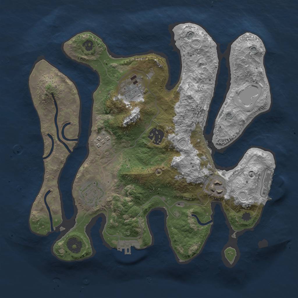 Rust Map: Procedural Map, Size: 2900, Seed: 3067, 12 Monuments