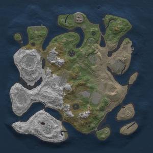 Thumbnail Rust Map: Procedural Map, Size: 3500, Seed: 1894093956, 19 Monuments