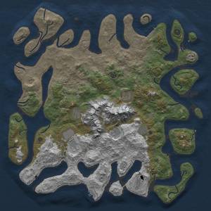 Thumbnail Rust Map: Procedural Map, Size: 5000, Seed: 151316150, 19 Monuments