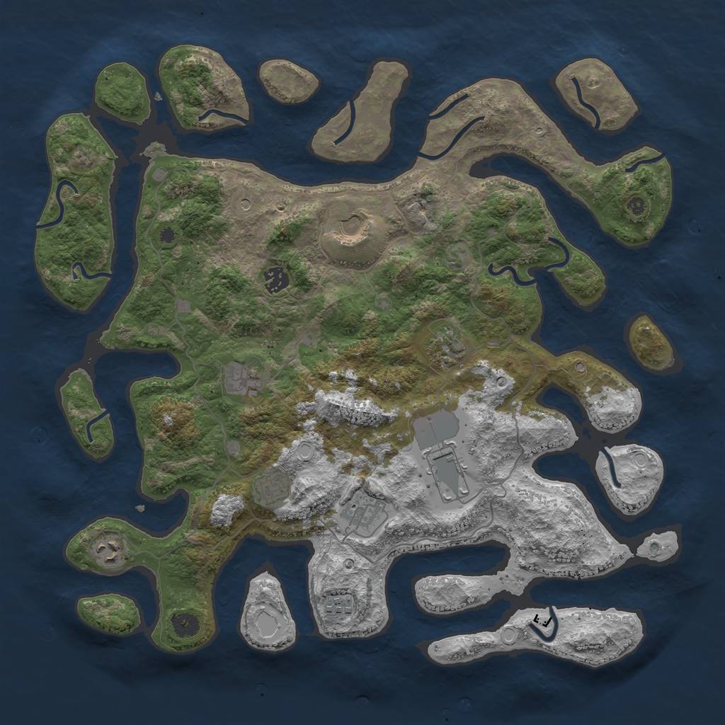 Rust Map: Procedural Map, Size: 4250, Seed: 148, 15 Monuments