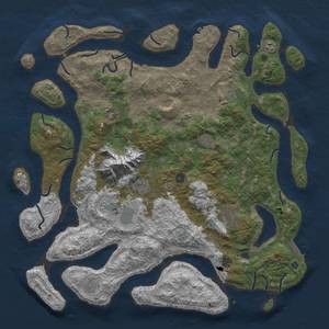 Thumbnail Rust Map: Procedural Map, Size: 5100, Seed: 2147483647, 19 Monuments