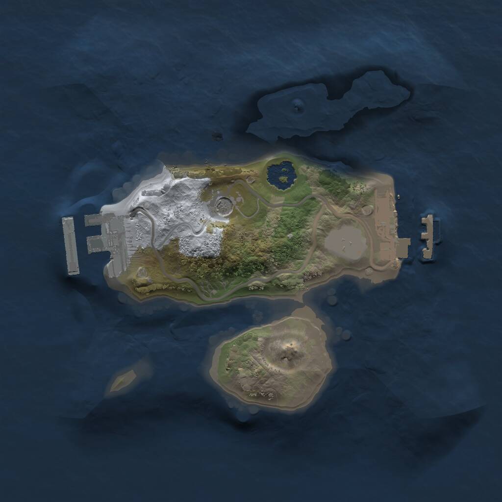 Rust Map: Procedural Map, Size: 1750, Seed: 940, 4 Monuments