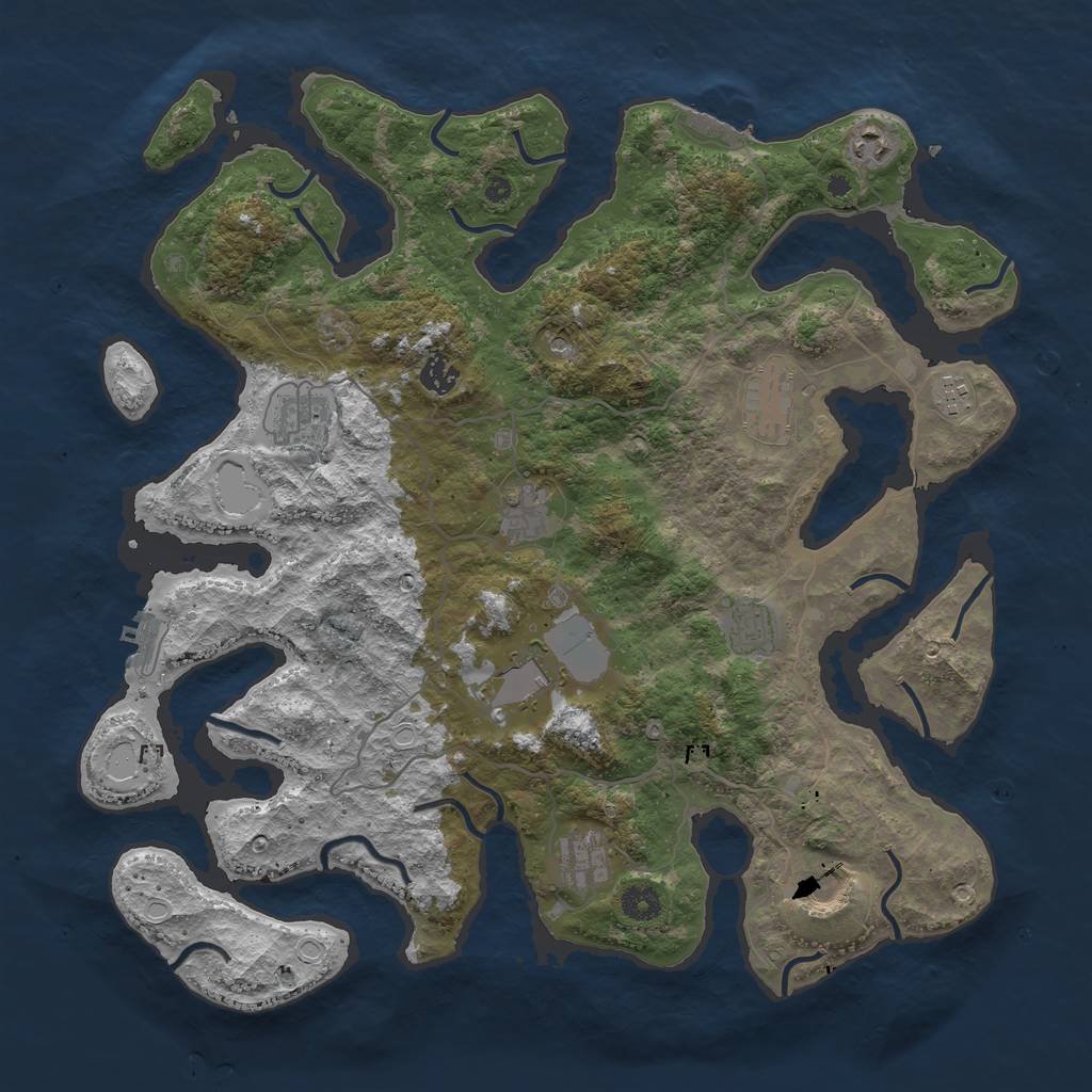 Rust Map: Procedural Map, Size: 4250, Seed: 170921, 18 Monuments