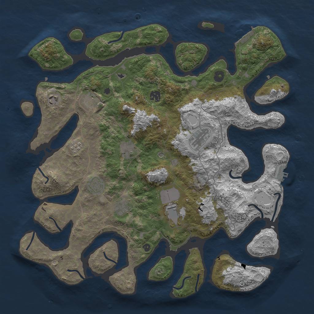 Rust Map: Procedural Map, Size: 4250, Seed: 23852, 17 Monuments