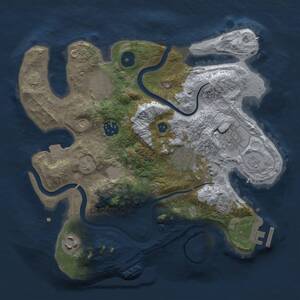 Thumbnail Rust Map: Procedural Map, Size: 3000, Seed: 542847696, 12 Monuments