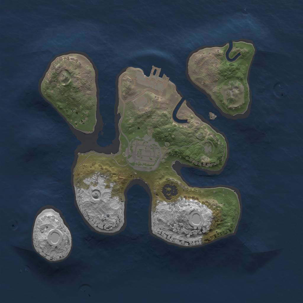 Rust Map: Procedural Map, Size: 2000, Seed: 13543513, 7 Monuments