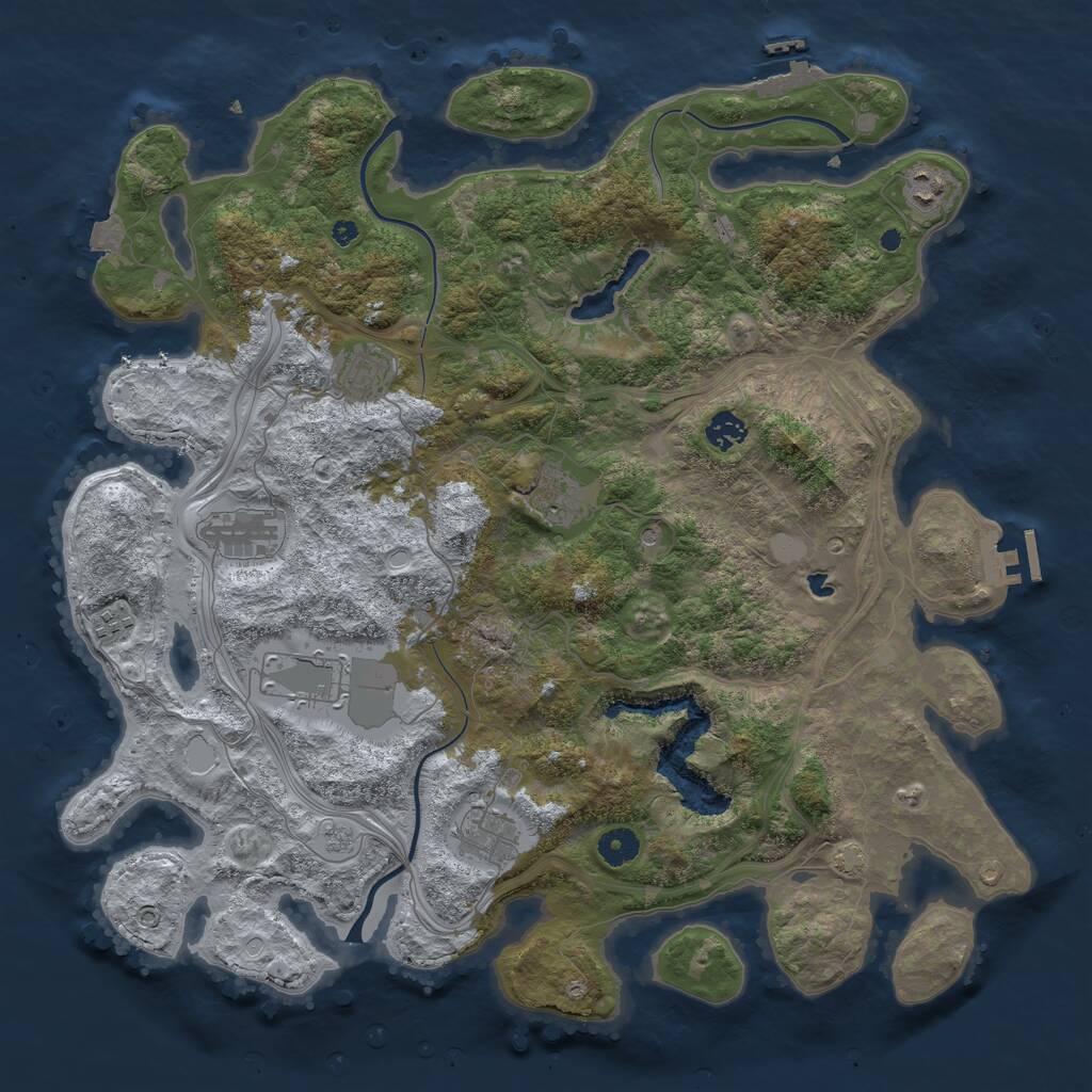 Rust Map: Procedural Map, Size: 4250, Seed: 280627, 14 Monuments