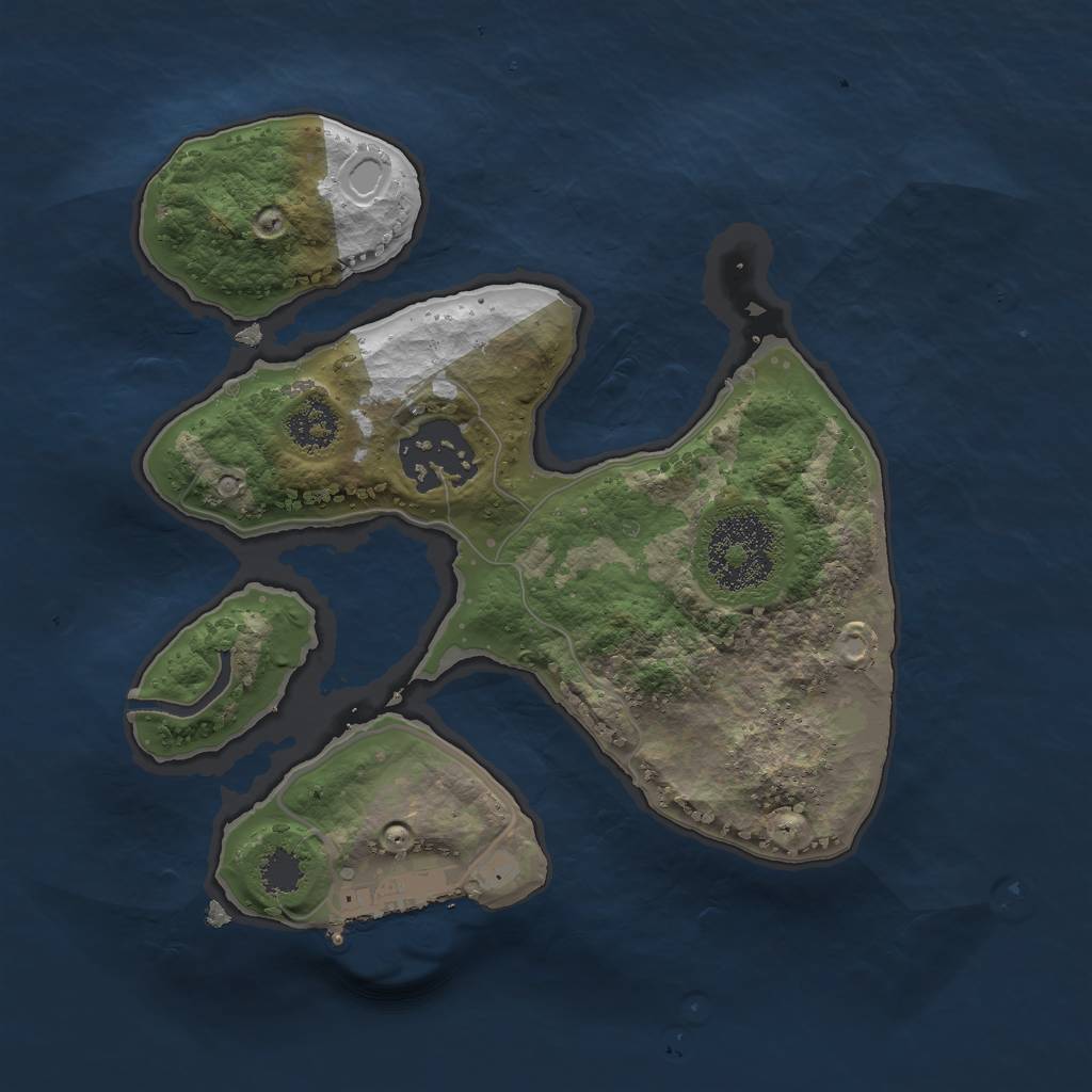 Rust Map: Procedural Map, Size: 2200, Seed: 2002164064, 7 Monuments