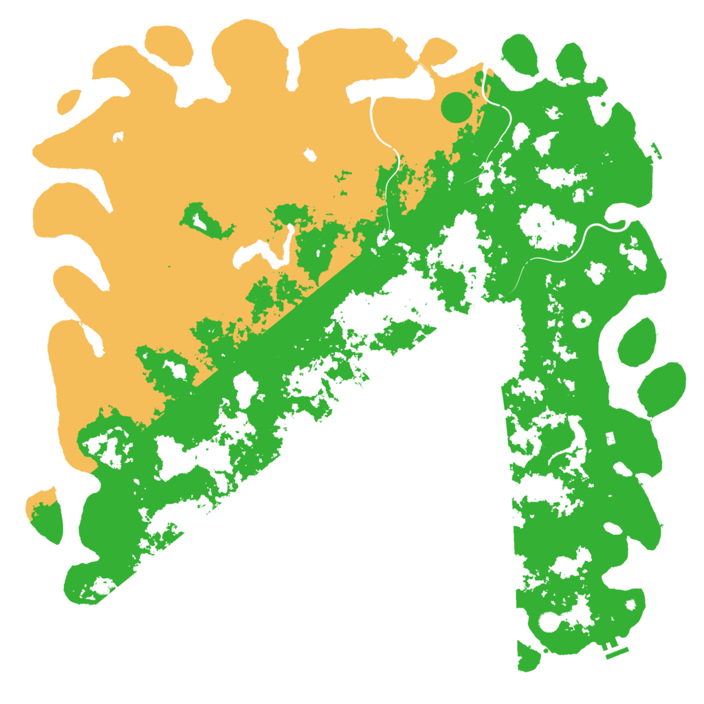 Biome Rust Map: Procedural Map, Size: 6000, Seed: 1235545854