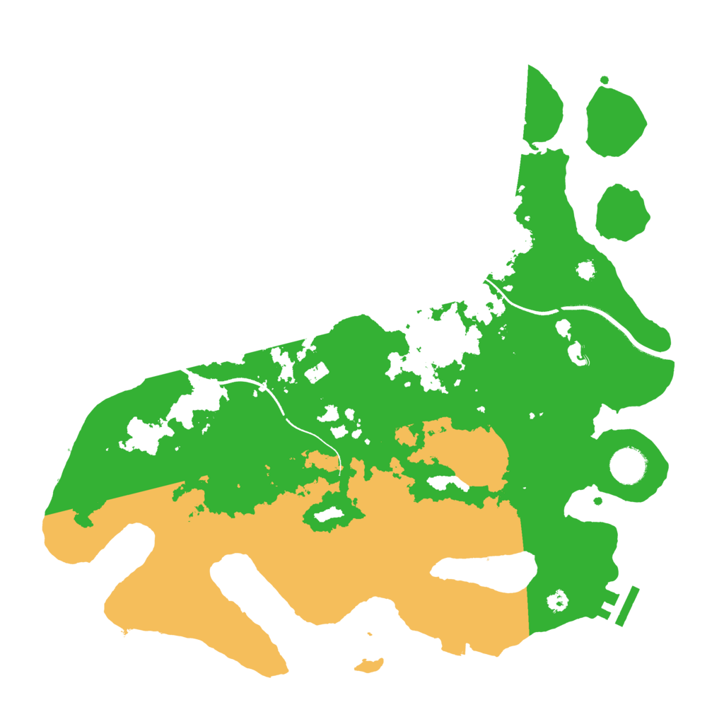 Biome Rust Map: Procedural Map, Size: 3500, Seed: 27297468