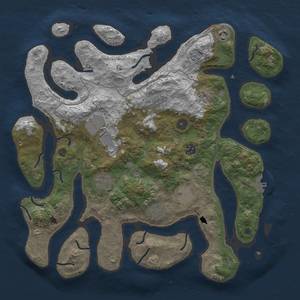 Thumbnail Rust Map: Procedural Map, Size: 4000, Seed: 2125327297, 15 Monuments