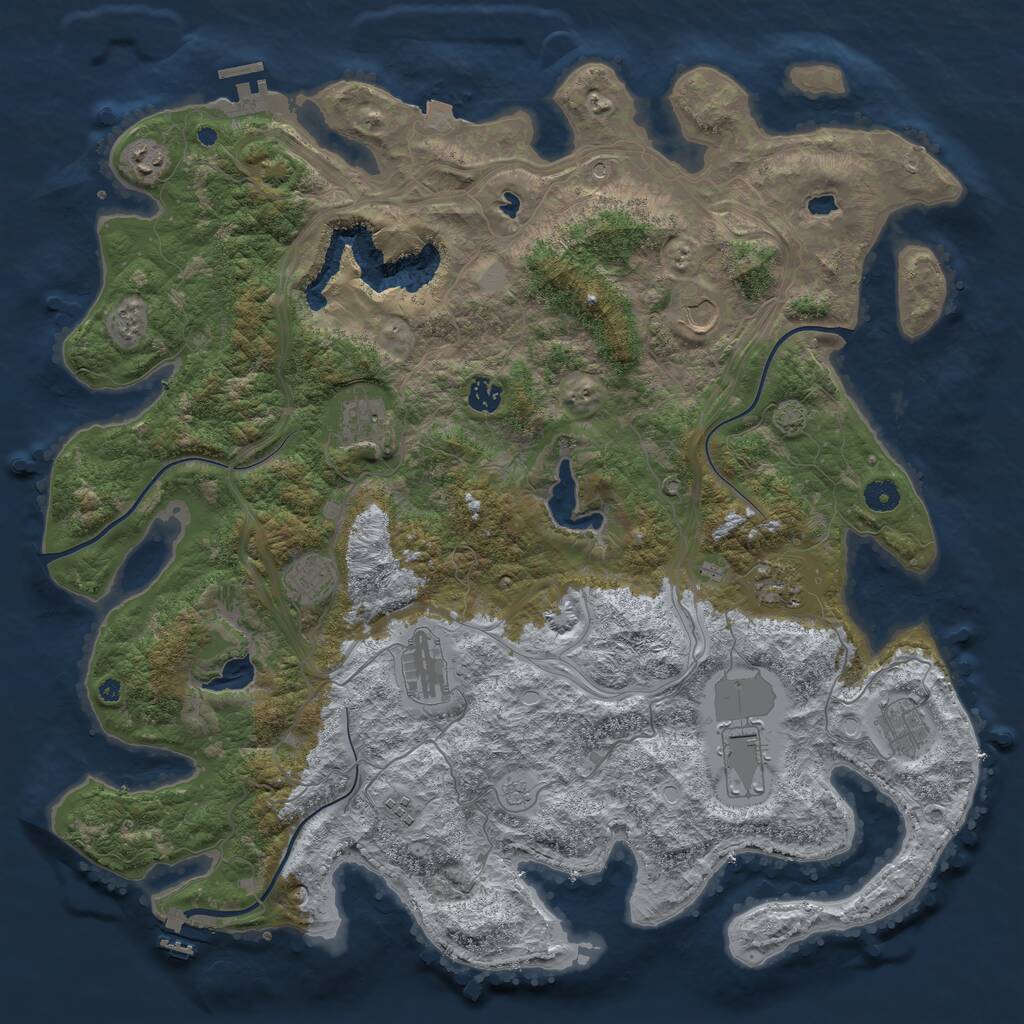 Rust Map: Procedural Map, Size: 4547, Seed: 856299059, 16 Monuments