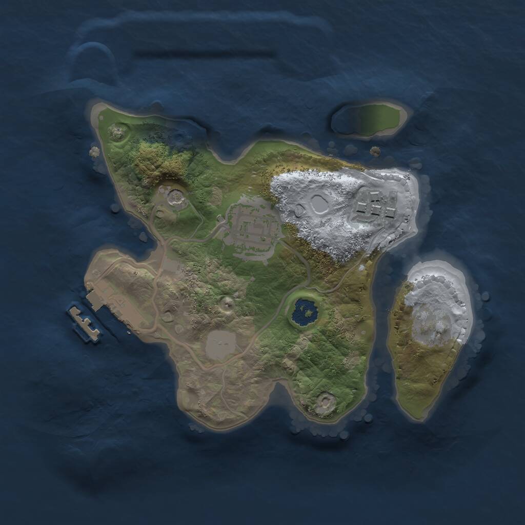 Rust Map: Procedural Map, Size: 2000, Seed: 1234789, 5 Monuments