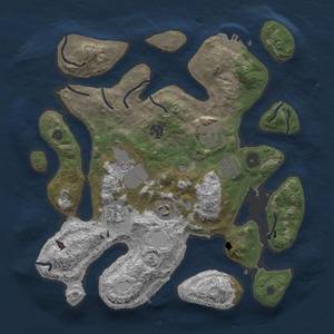 Thumbnail Rust Map: Procedural Map, Size: 3500, Seed: 226860609, 14 Monuments