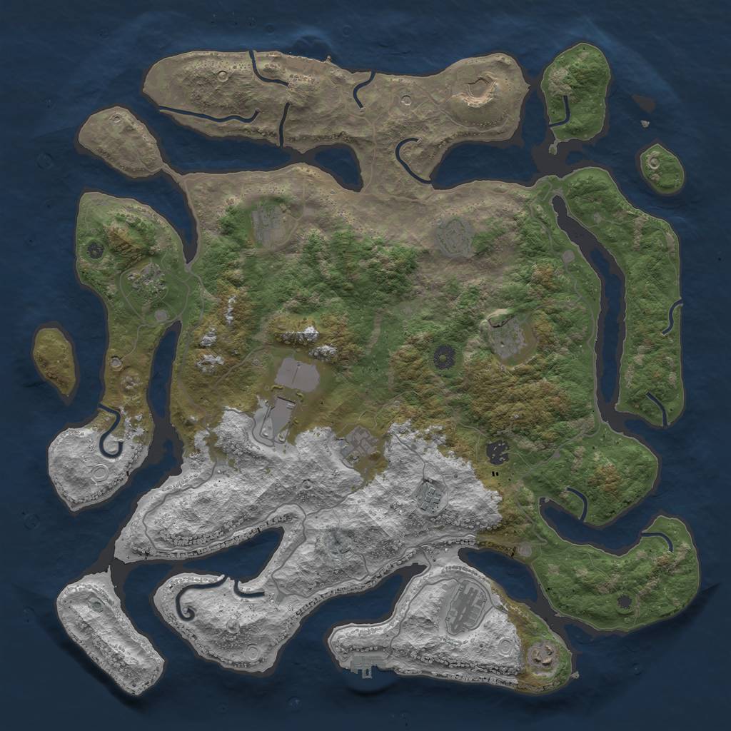 Rust Map: Procedural Map, Size: 4532, Seed: 2147483647, 19 Monuments