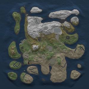 Thumbnail Rust Map: Procedural Map, Size: 3500, Seed: 2019352726, 14 Monuments