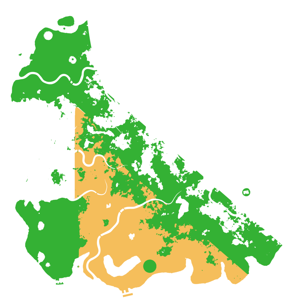 Biome Rust Map: Procedural Map, Size: 6000, Seed: 45325235