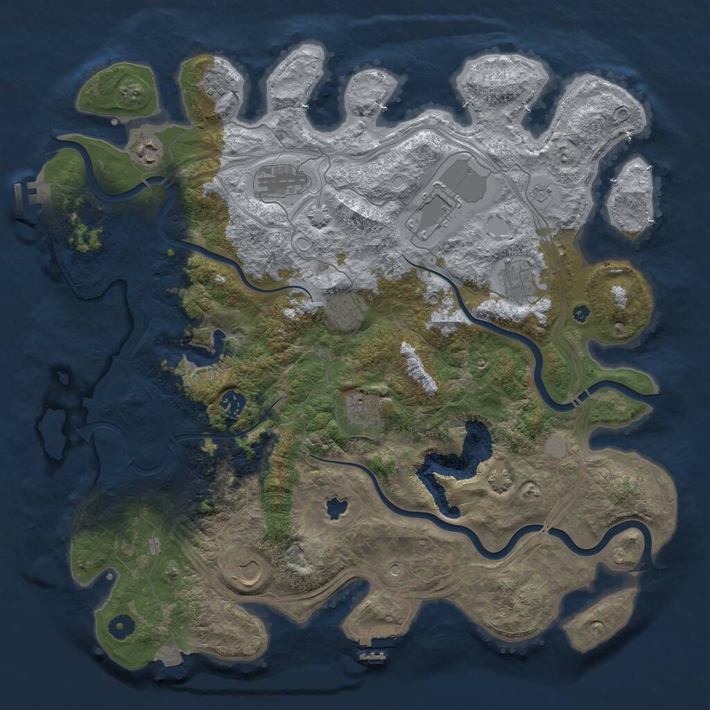 Rust Map: Procedural Map, Size: 4250, Seed: 9811339, 15 Monuments