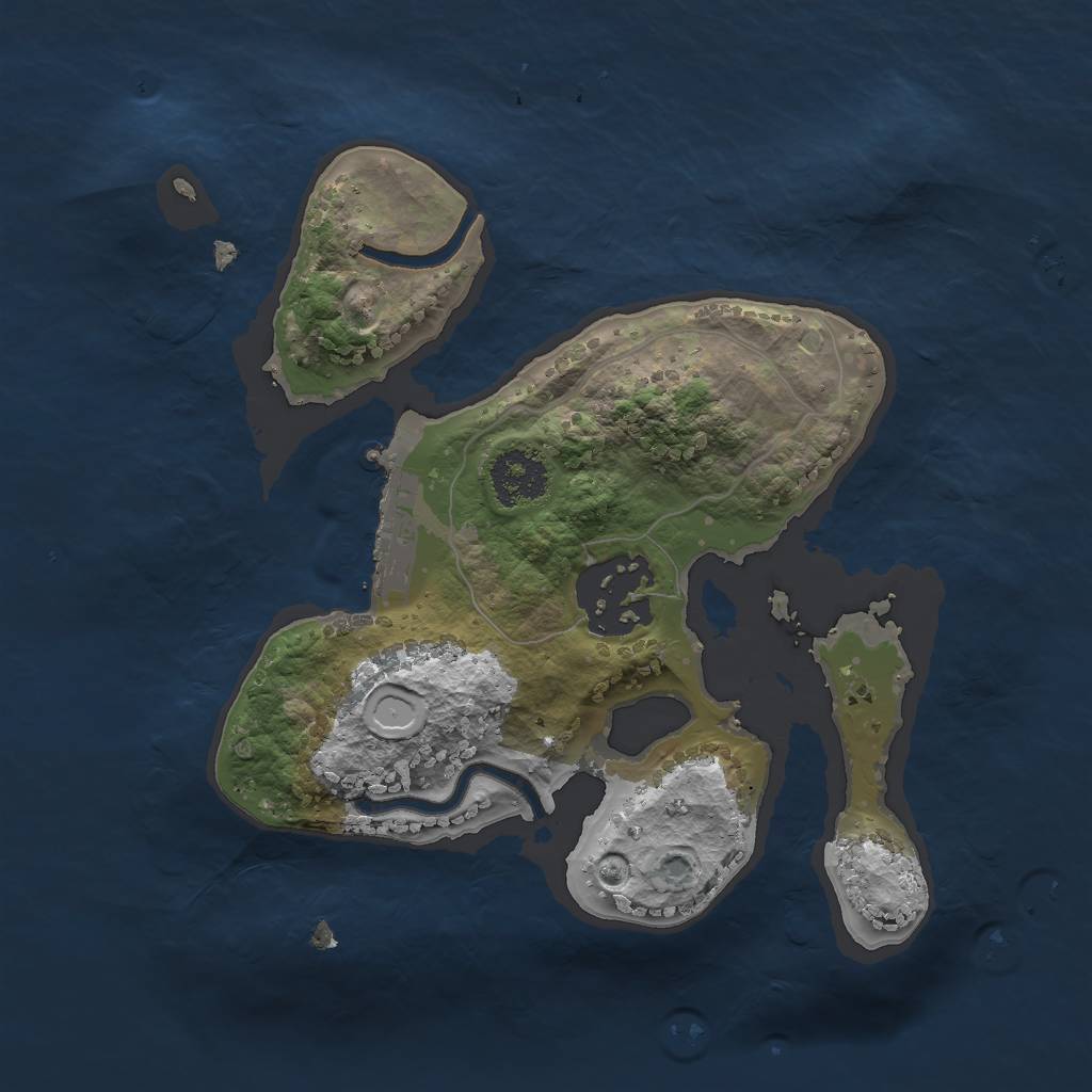 Rust Map: Procedural Map, Size: 2000, Seed: 787683963, 7 Monuments