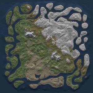 Thumbnail Rust Map: Procedural Map, Size: 6000, Seed: 233645515, 19 Monuments