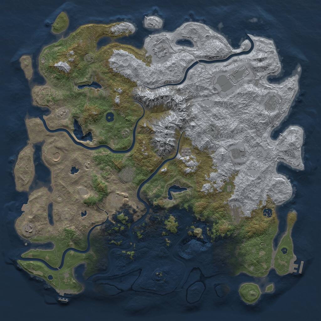Rust Map: Procedural Map, Size: 5210, Seed: 1234567890, 17 Monuments
