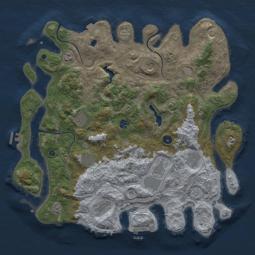 Rust Map: Procedural Map, Size: 4250, Seed: 782502, 15 Monuments