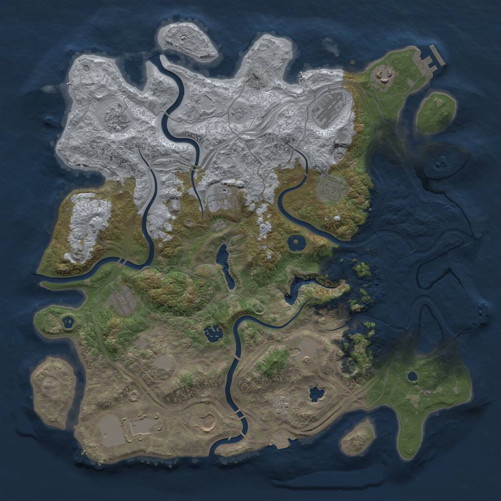 Rust Map: Procedural Map, Size: 4250, Seed: 802162, 17 Monuments