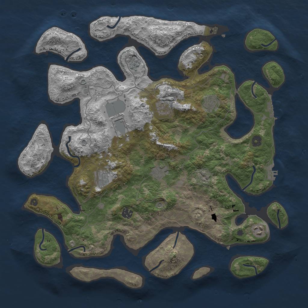 Rust Map: Procedural Map, Size: 4200, Seed: 560, 16 Monuments