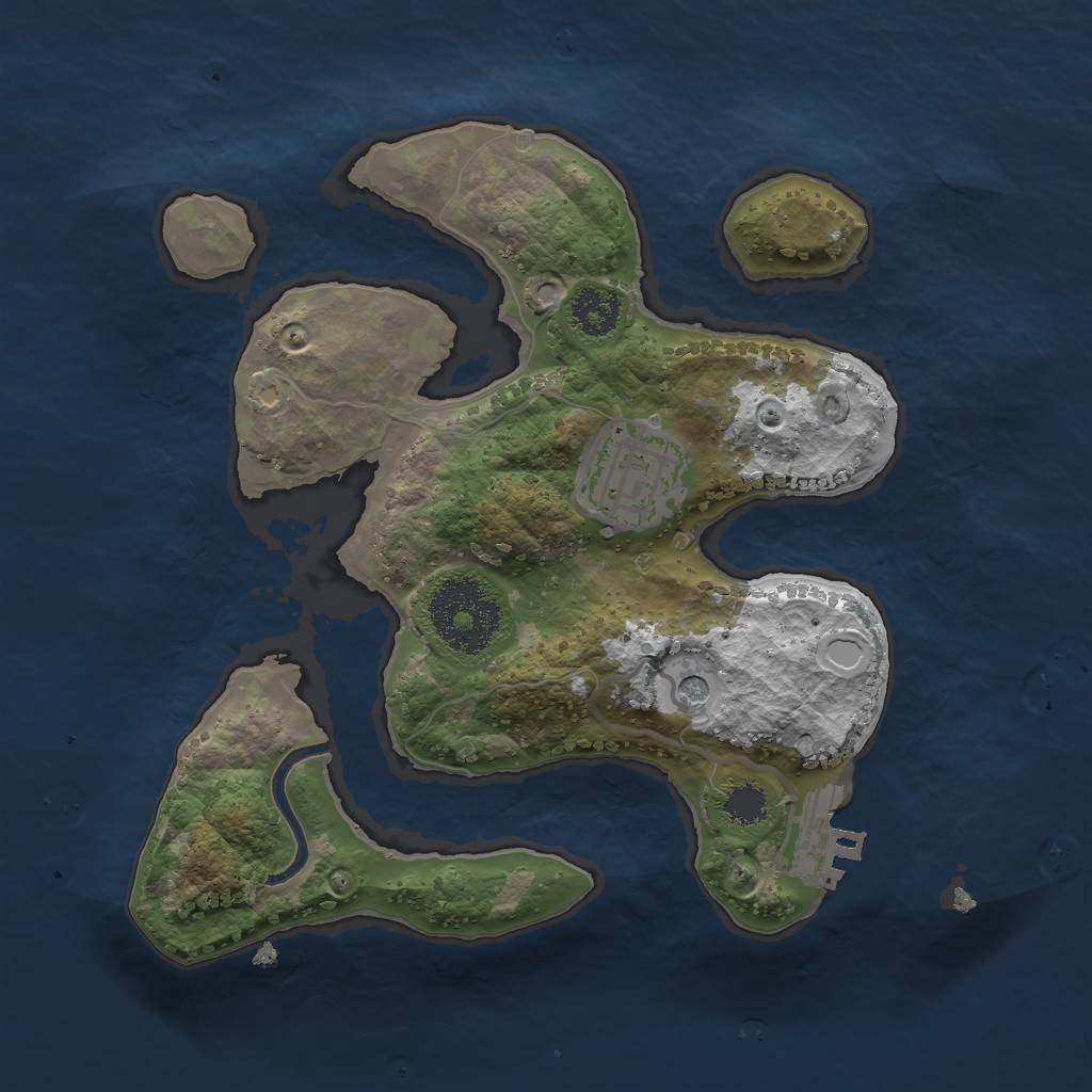 Rust Map: Procedural Map, Size: 2300, Seed: 63, 8 Monuments