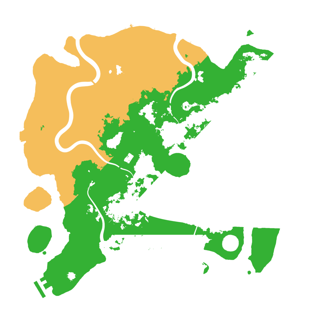 Biome Rust Map: Procedural Map, Size: 3500, Seed: 117475319