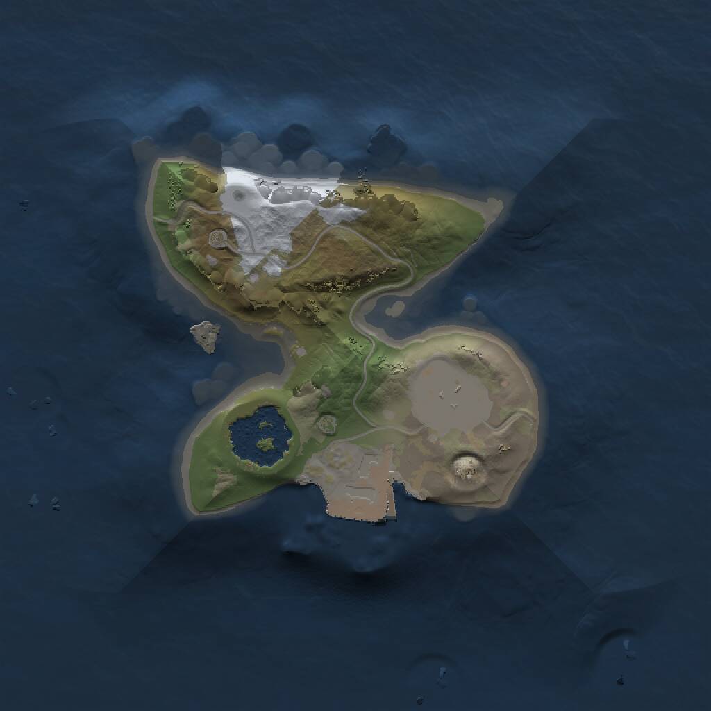 Rust Map: Procedural Map, Size: 1200, Seed: 6356, 1 Monuments