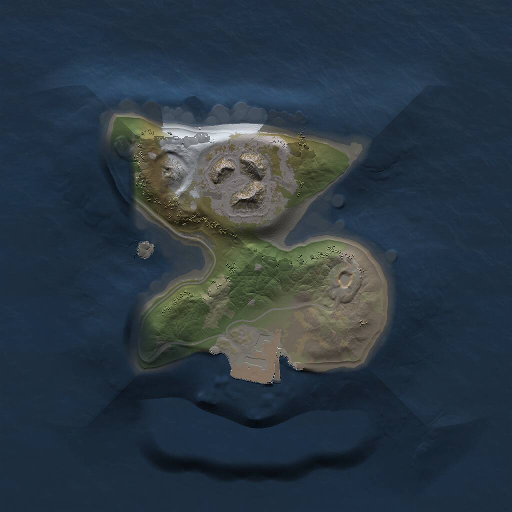 Rust Map: Procedural Map, Size: 1200, Seed: 6356, 2 Monuments
