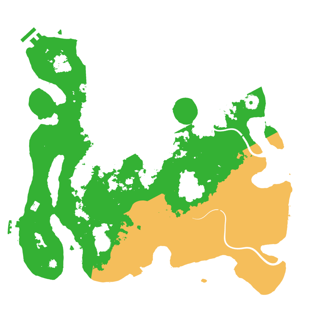 Biome Rust Map: Procedural Map, Size: 3500, Seed: 45743