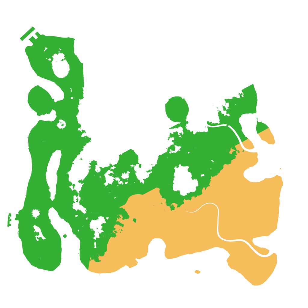 Biome Rust Map: Procedural Map, Size: 3500, Seed: 45743