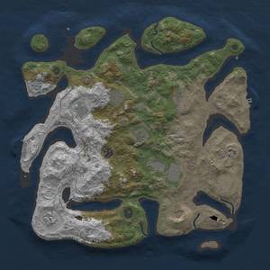 Thumbnail Rust Map: Procedural Map, Size: 4000, Seed: 1850411166, 19 Monuments