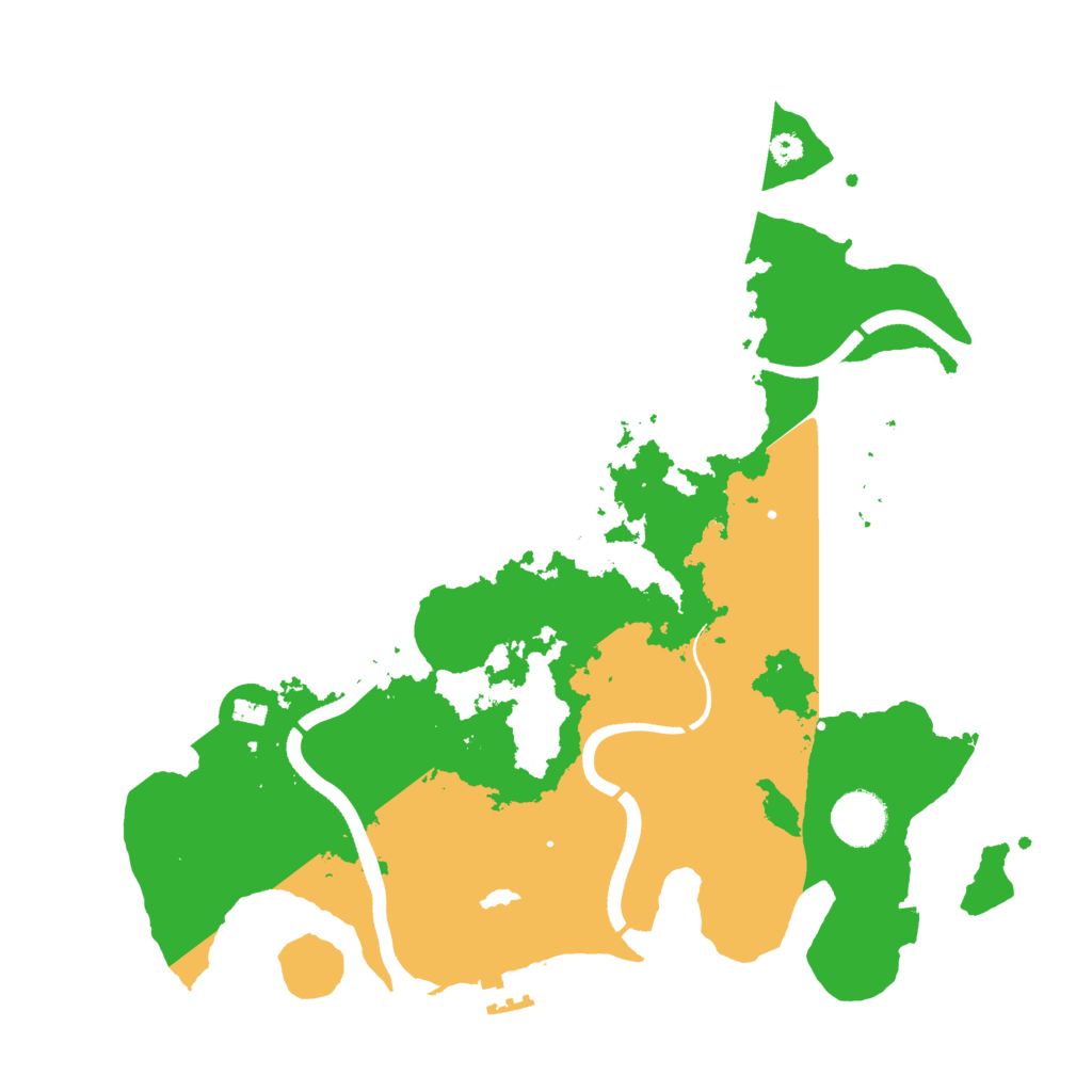 Biome Rust Map: Procedural Map, Size: 3500, Seed: 59467
