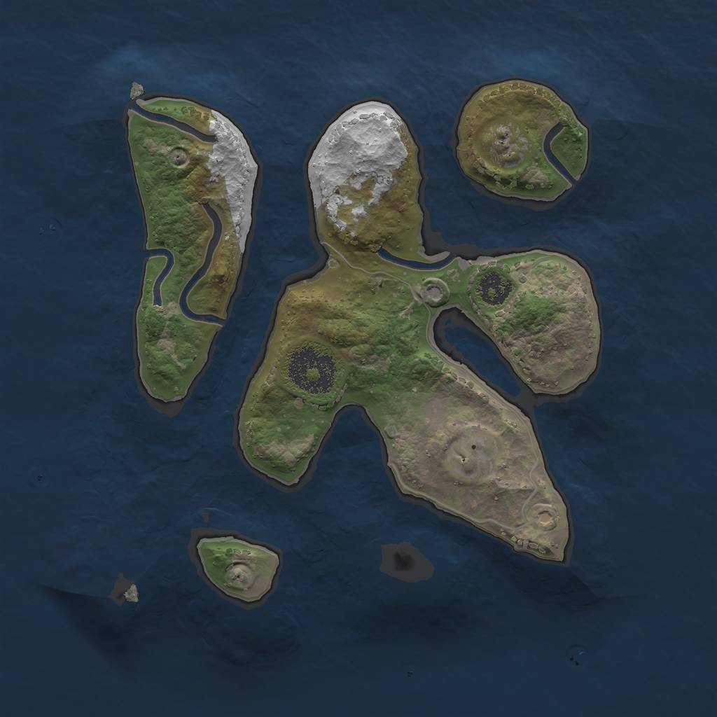 Rust Map: Procedural Map, Size: 2288, Seed: 2000, 5 Monuments