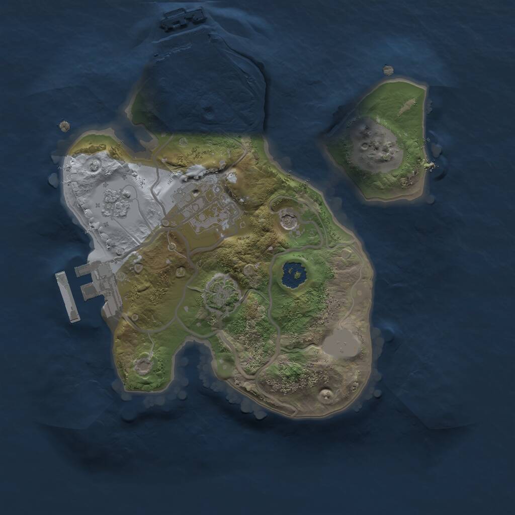 Rust Map: Procedural Map, Size: 2000, Seed: 525258, 7 Monuments