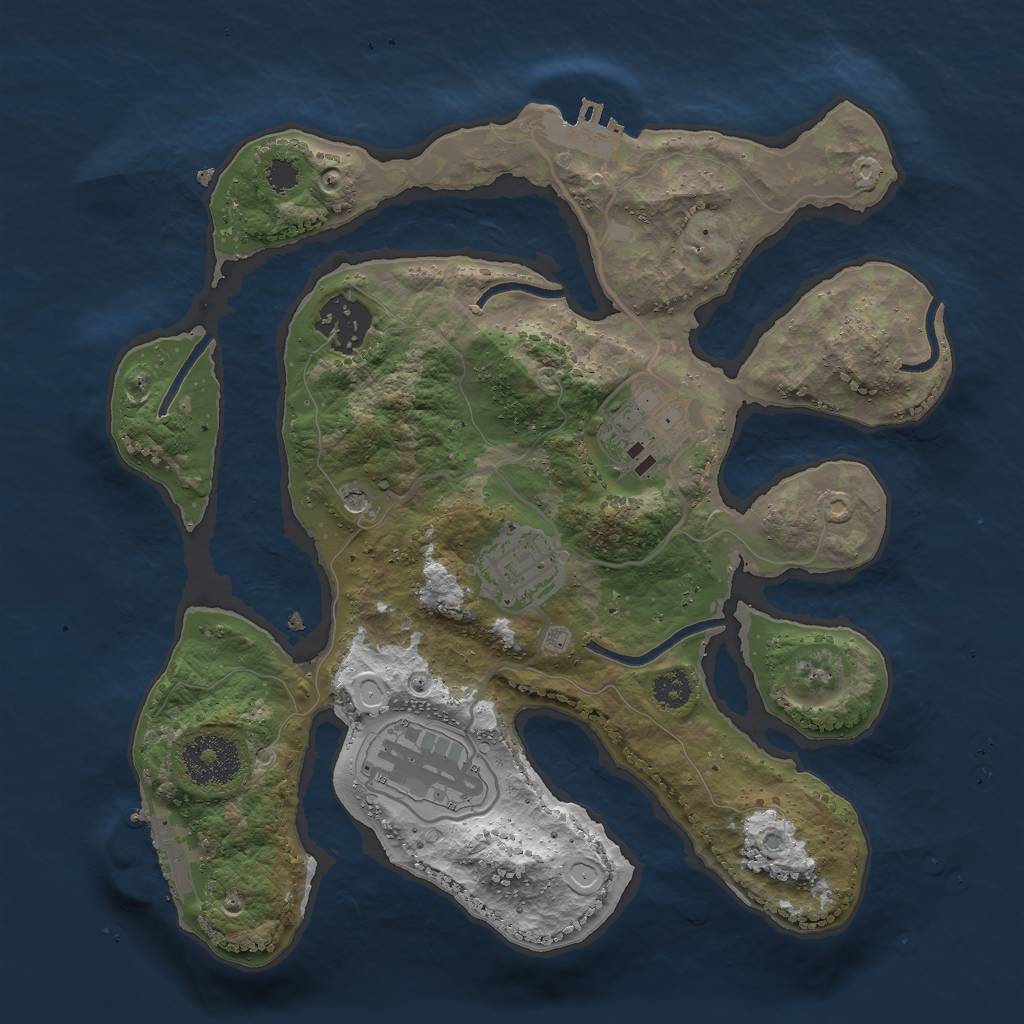 Rust Map: Procedural Map, Size: 2800, Seed: 472082606, 12 Monuments