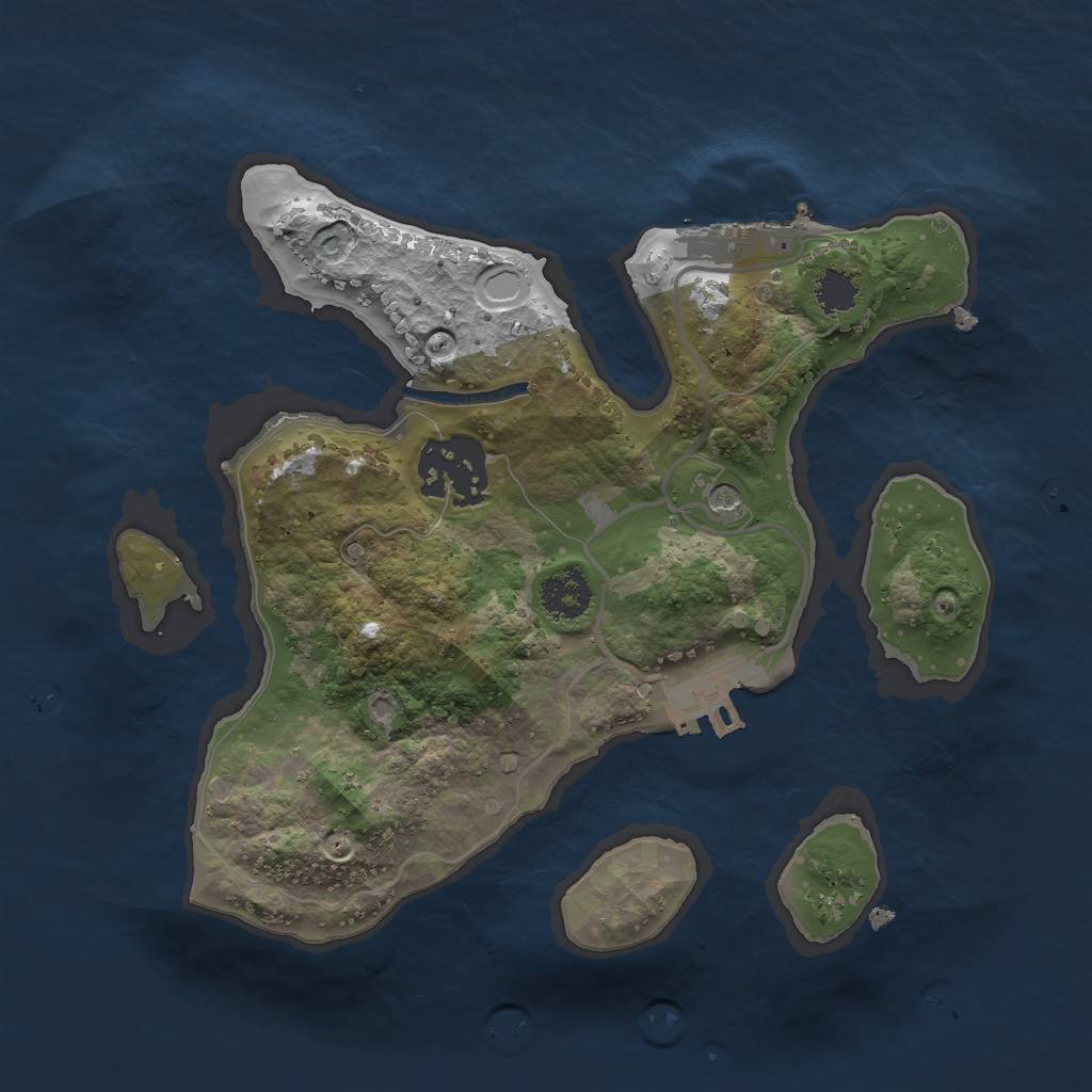 Rust Map: Procedural Map, Size: 2250, Seed: 197237857, 9 Monuments