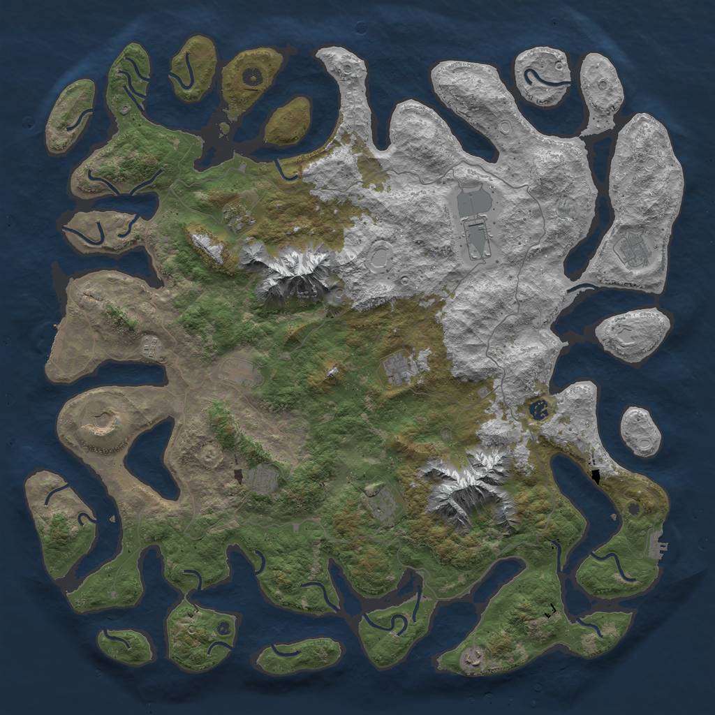 Rust Map: Procedural Map, Size: 5500, Seed: 18092021, 19 Monuments