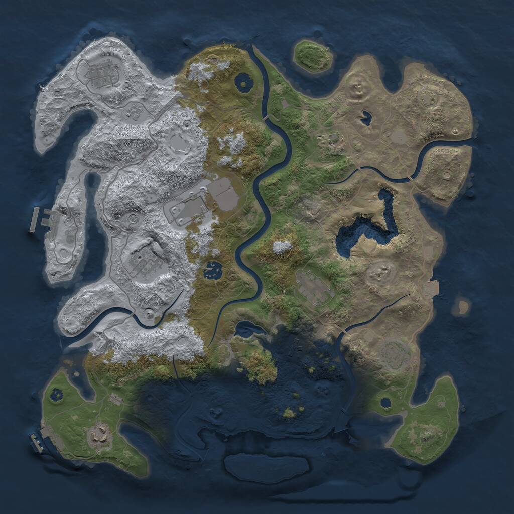 Rust Map: Procedural Map, Size: 4014, Seed: 169358574, 15 Monuments