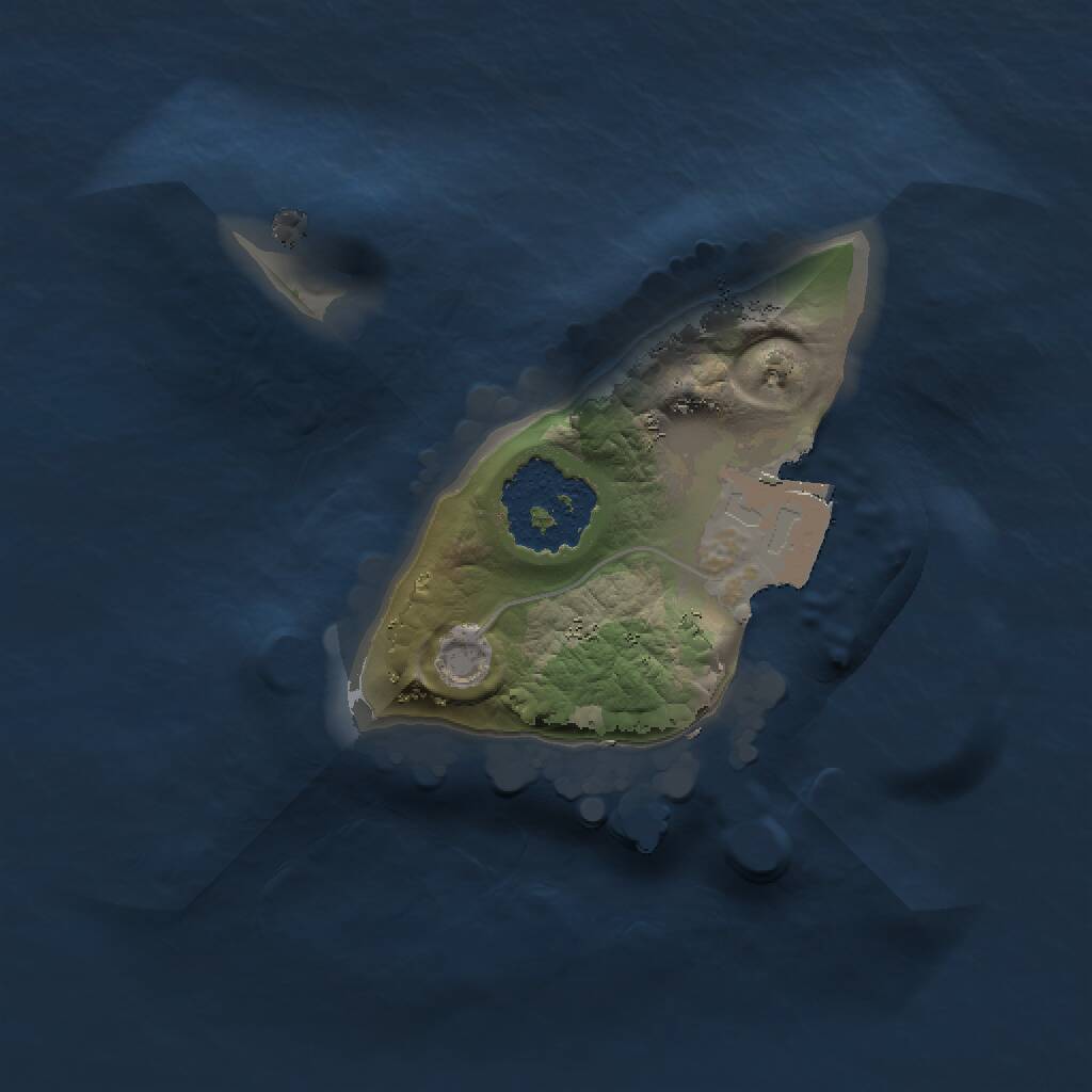 Rust Map: Procedural Map, Size: 1200, Seed: 1597, 1 Monuments