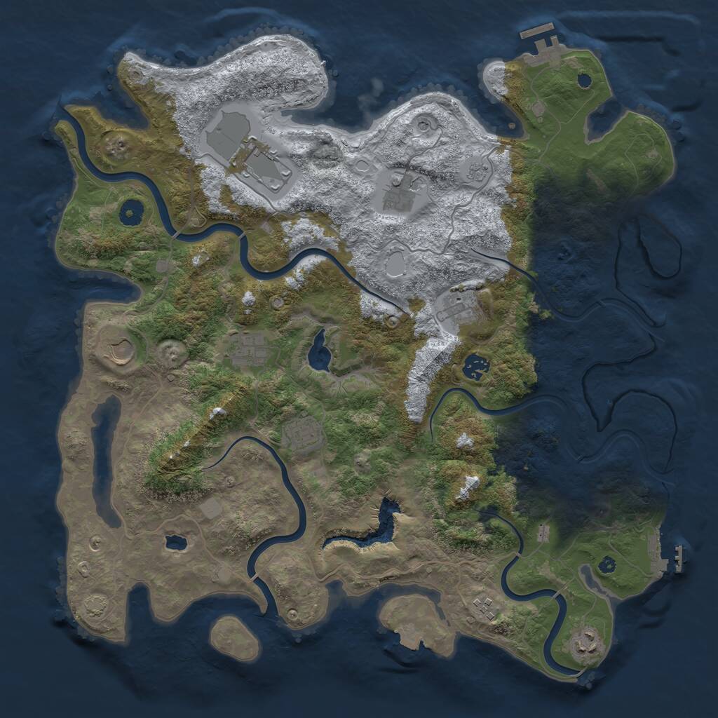 Rust Map: Procedural Map, Size: 4200, Seed: 89419, 15 Monuments