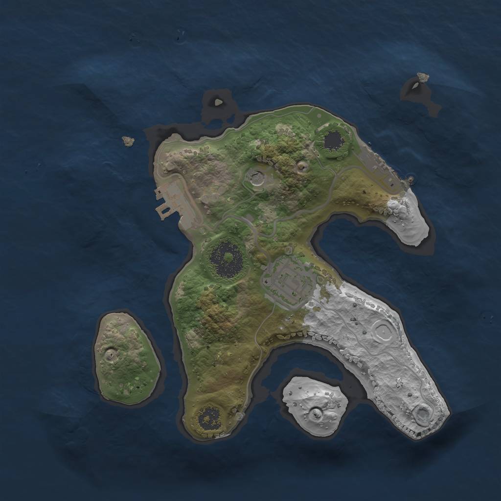 Rust Map: Procedural Map, Size: 2200, Seed: 8744, 9 Monuments