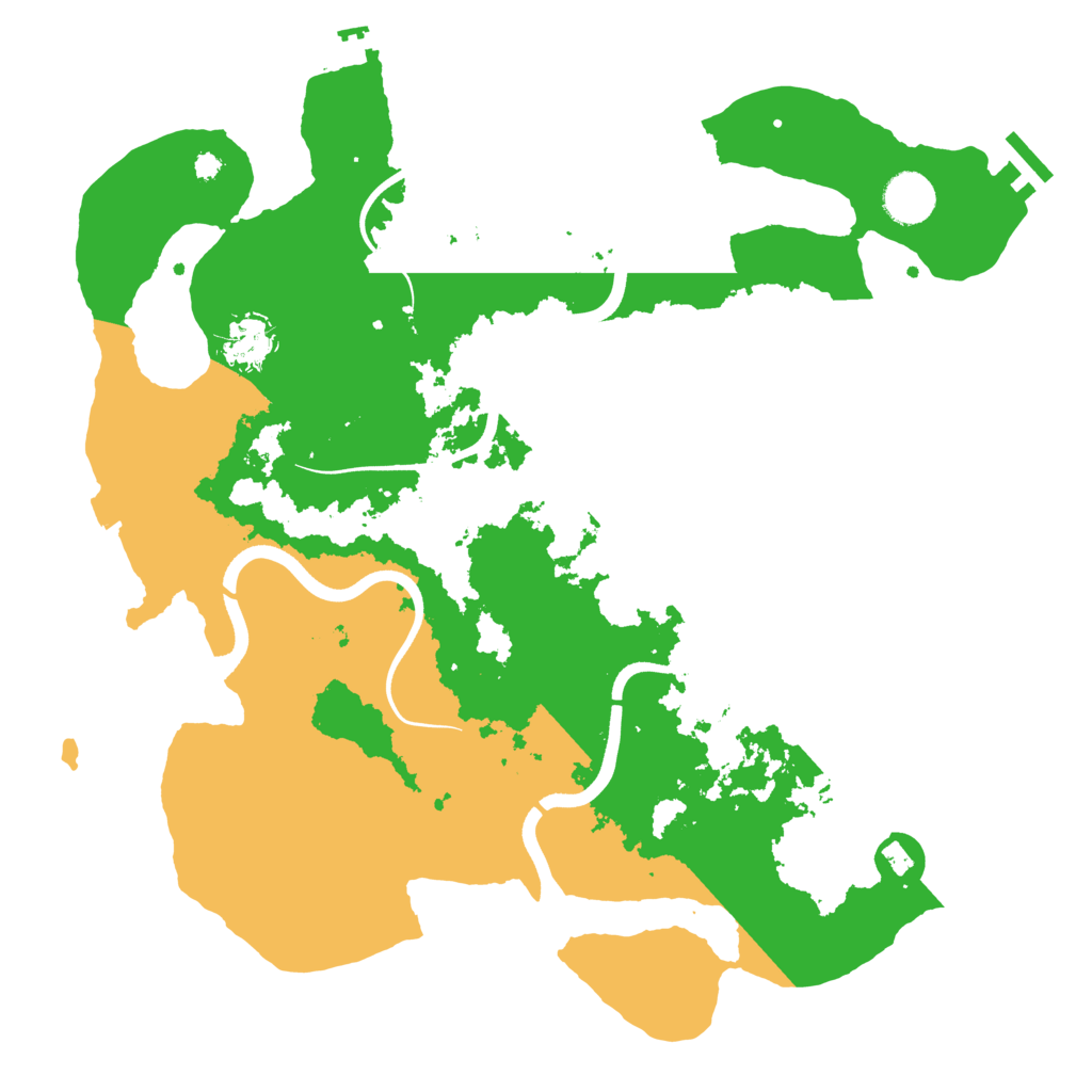 Biome Rust Map: Procedural Map, Size: 3700, Seed: 2027739310