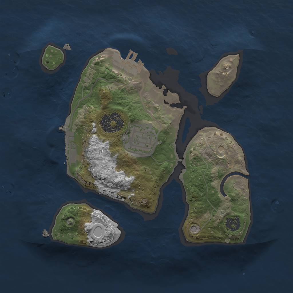 Rust Map: Procedural Map, Size: 2000, Seed: 5261, 8 Monuments