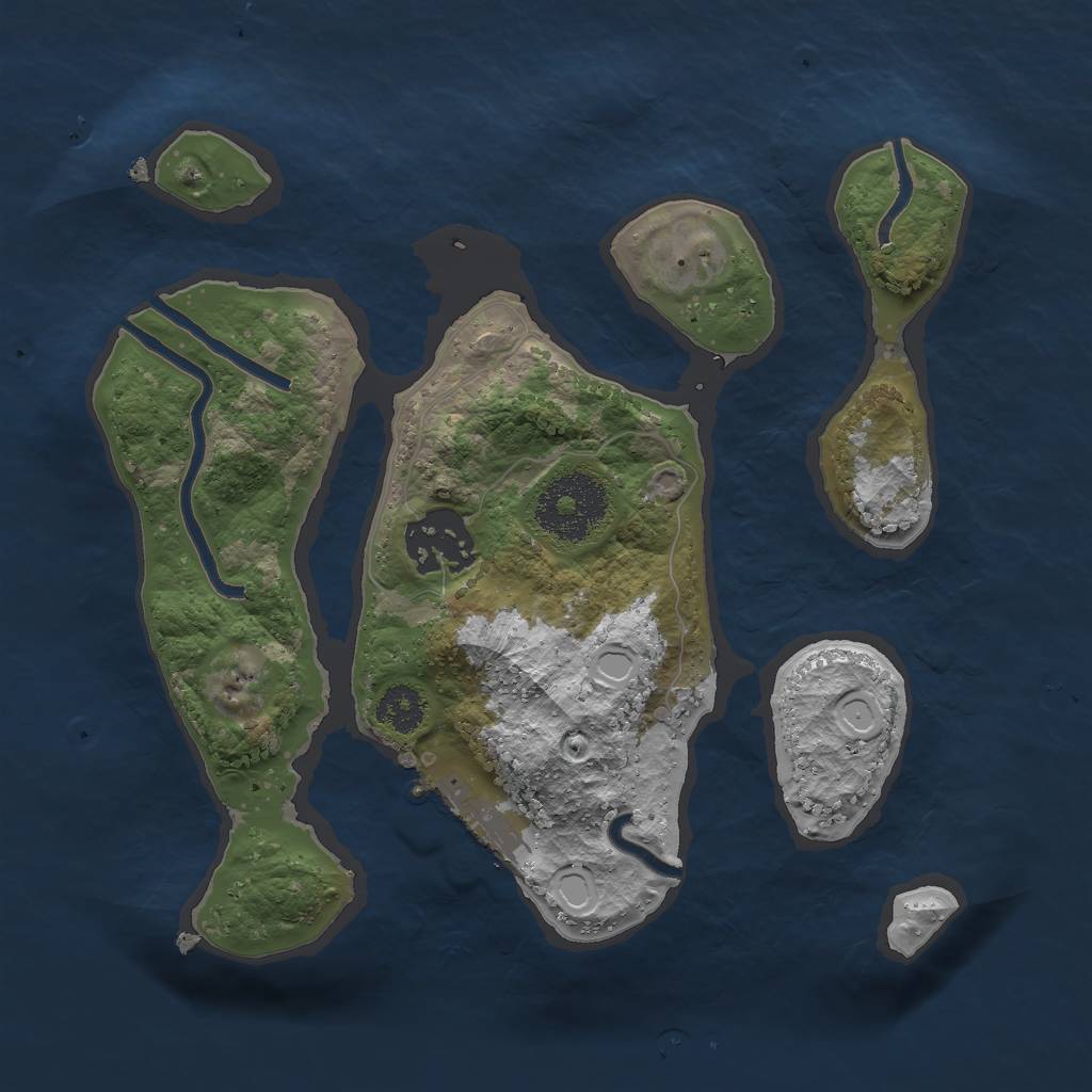 Rust Map: Procedural Map, Size: 2400, Seed: 20, 7 Monuments