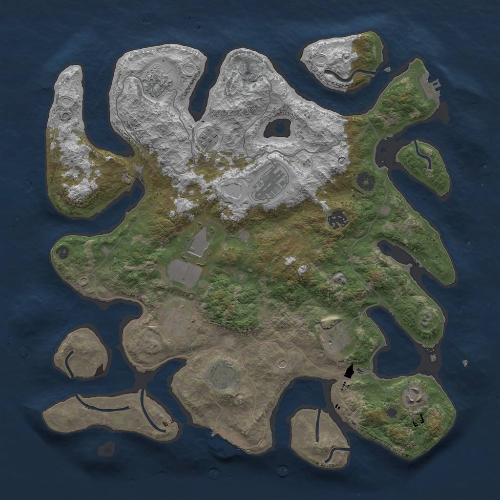 Rust Map: Procedural Map, Size: 4025, Seed: 19092021, 17 Monuments