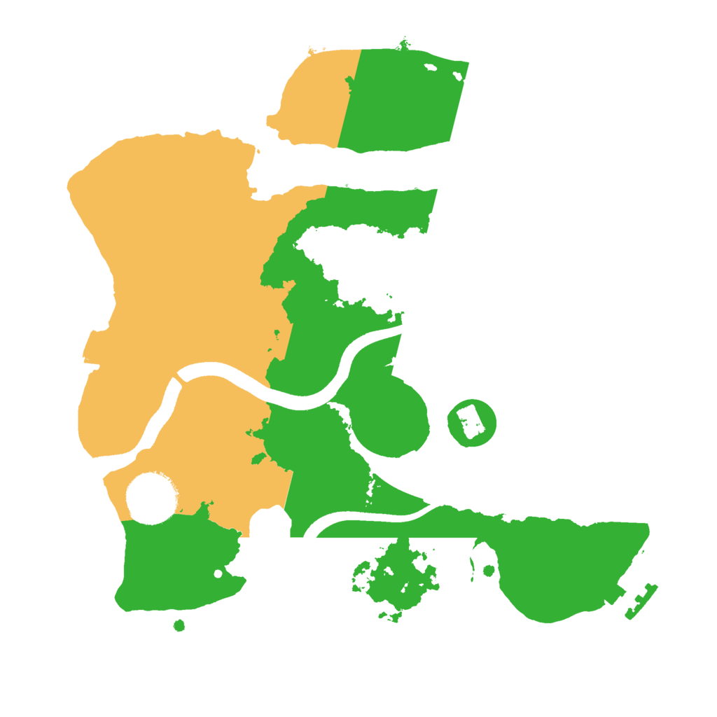 Biome Rust Map: Procedural Map, Size: 2500, Seed: 4134